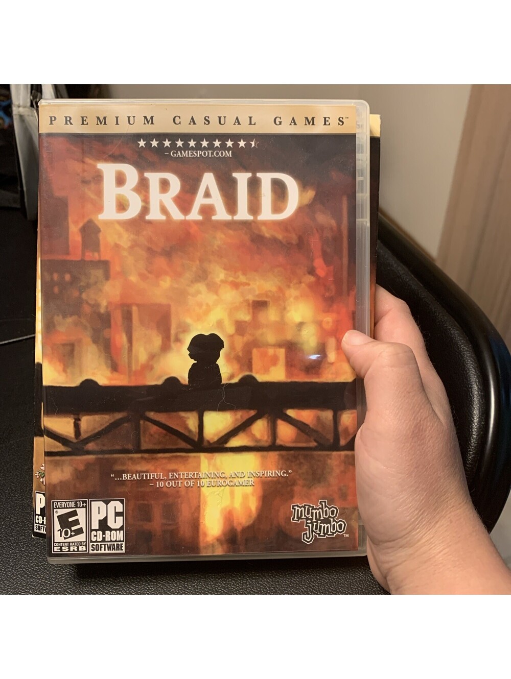 BRAID PC Game CD-ROM Windows Puzzle Platformer Mind-Bending Indie Computer Retro